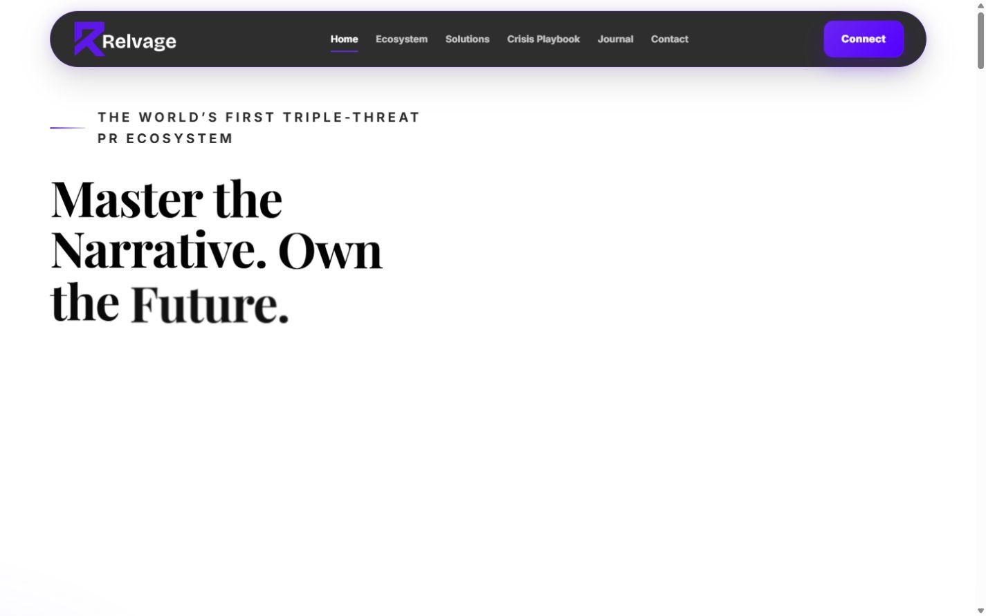 Relvage public relations homepage